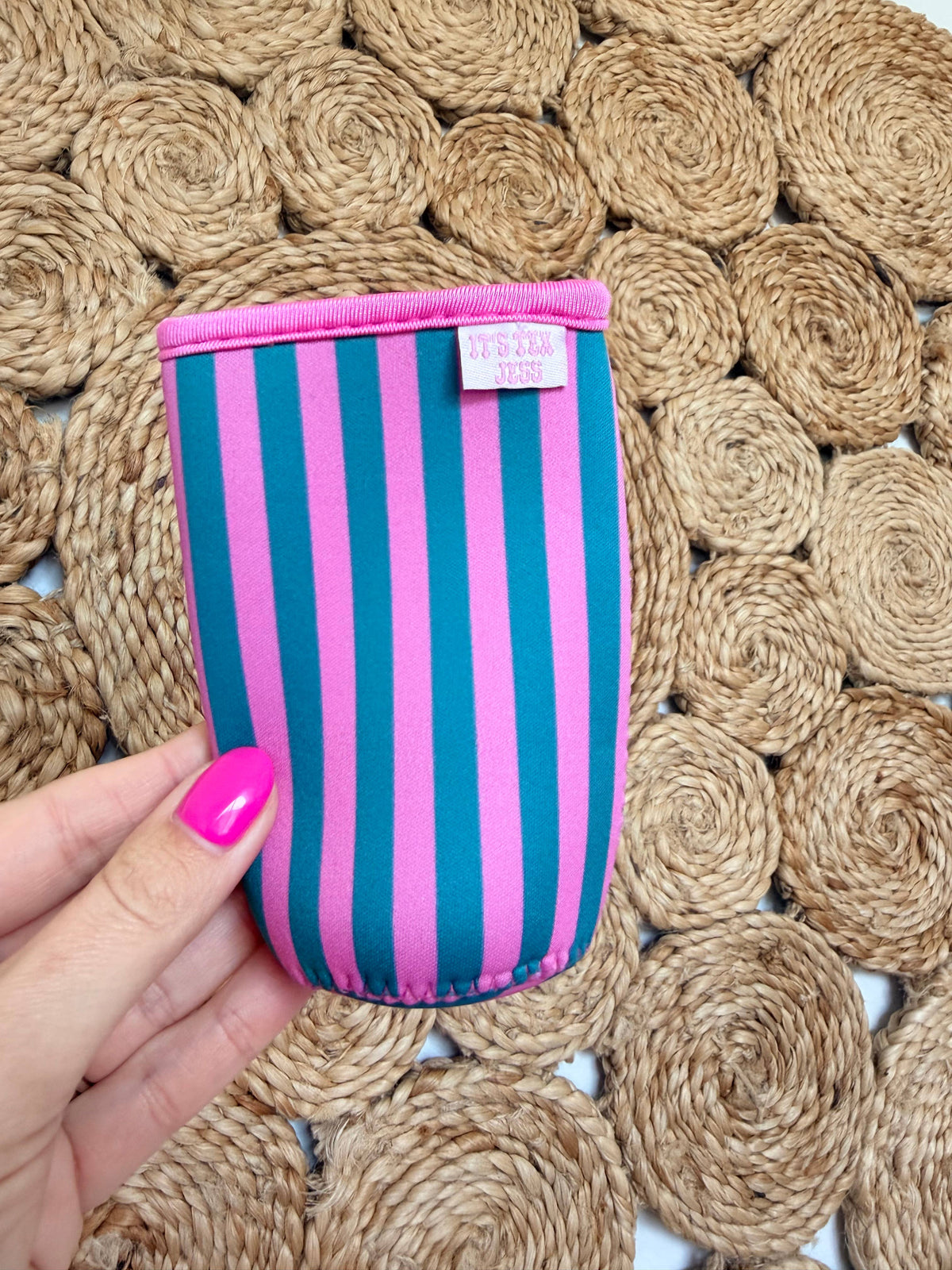 Sip in Stripes Slim Can Sleeve