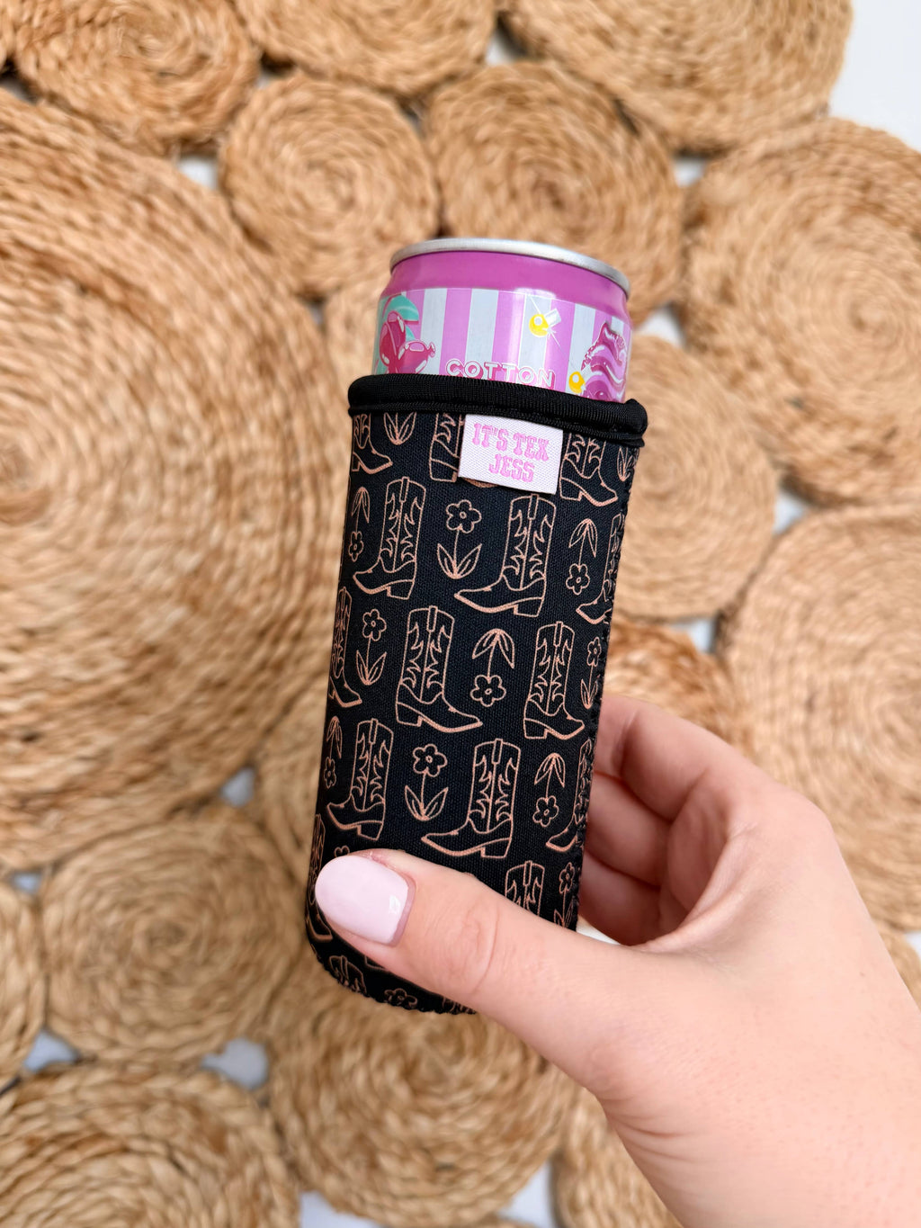 Boots & Bubbly Slim Can Sleeve